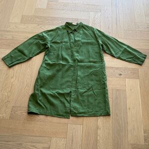 Green Linen Duster - NWOT